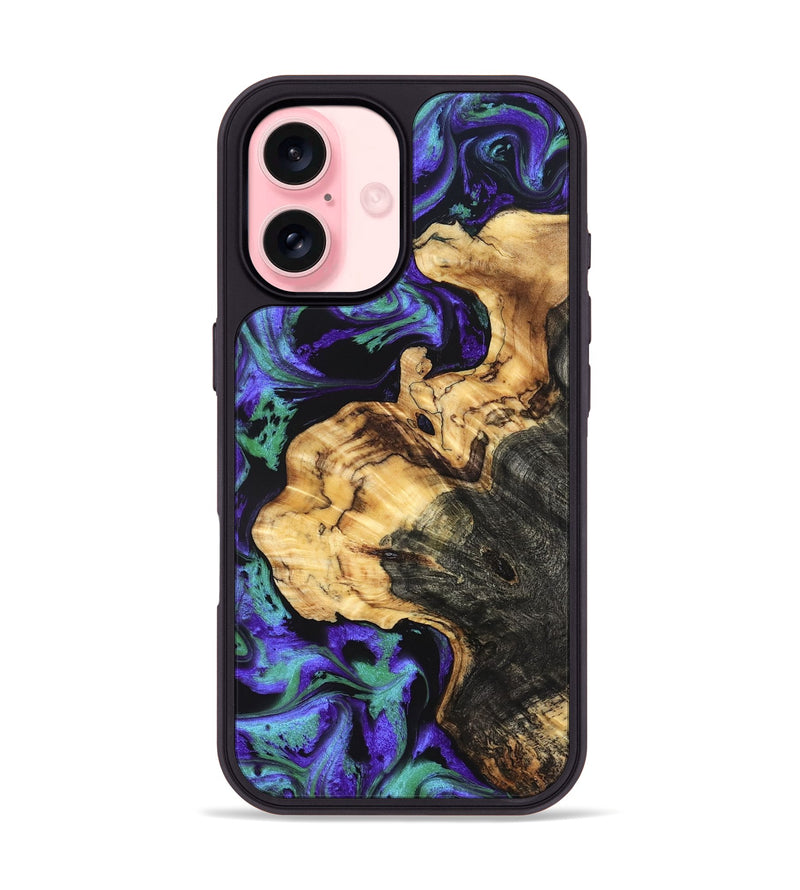 iPhone 16 Wood Phone Case - Lorna (Purple, 831149)