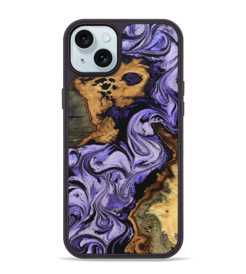 iPhone 15 Plus Wood Phone Case - Ruth (Purple, 831150)