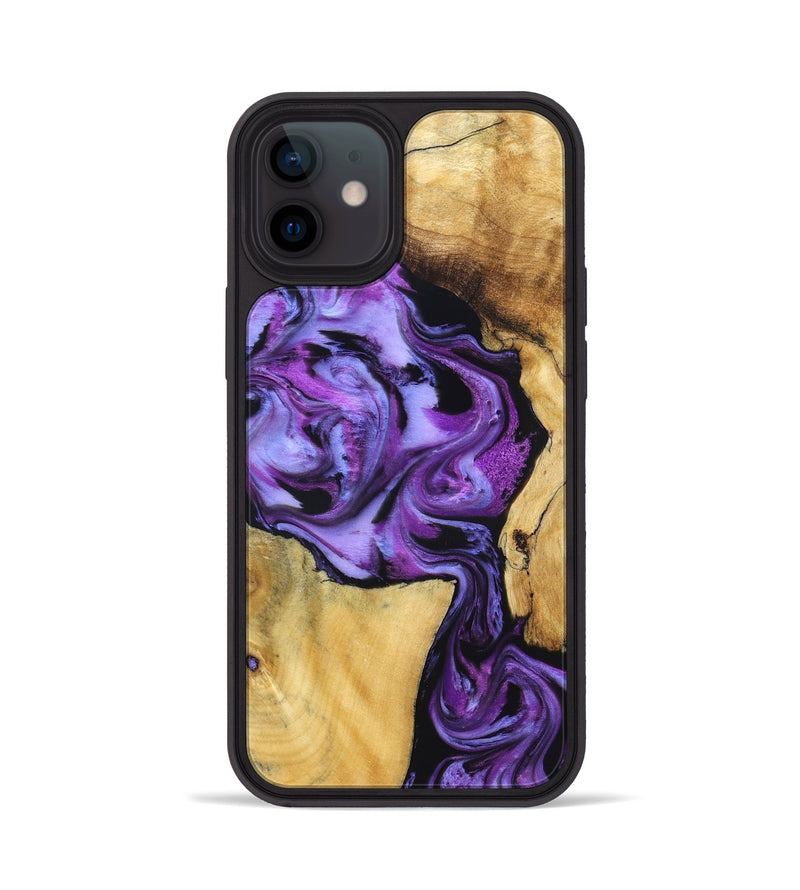 iPhone 12 Wood Phone Case - Mayra (Purple, 831152)