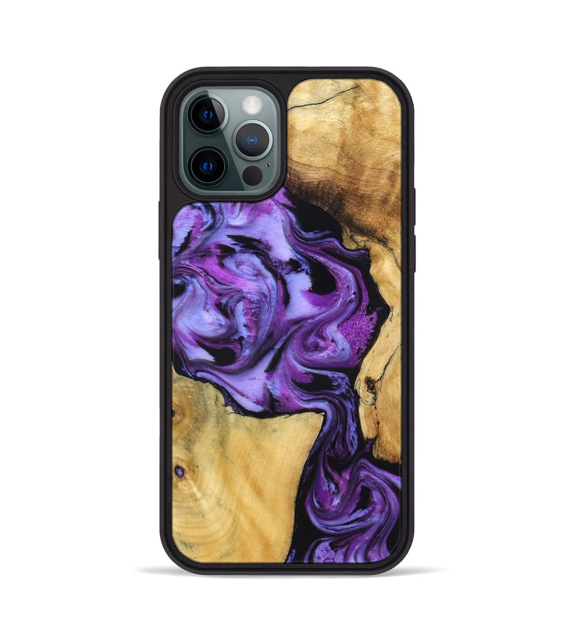 iPhone 12 Pro Wood Phone Case - Mayra (Purple, 831152)