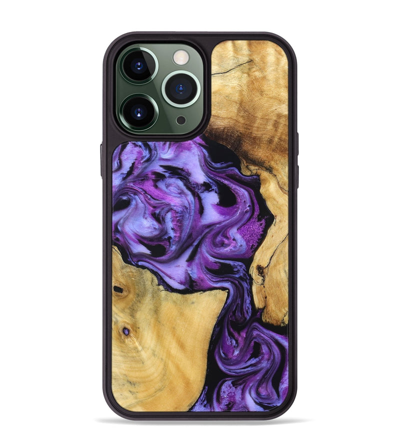 iPhone 13 Pro Max Wood Phone Case - Mayra (Purple, 831152)