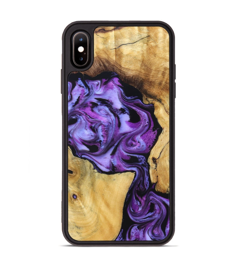iPhone Xs Max Wood Phone Case - Mayra (Purple, 831152)