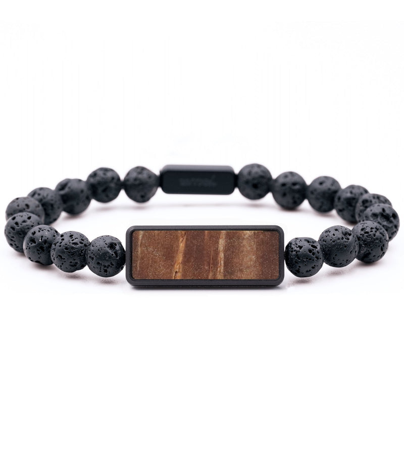 Lava Bead Wood Bracelet - Angelique (Wood Burl, 831201)