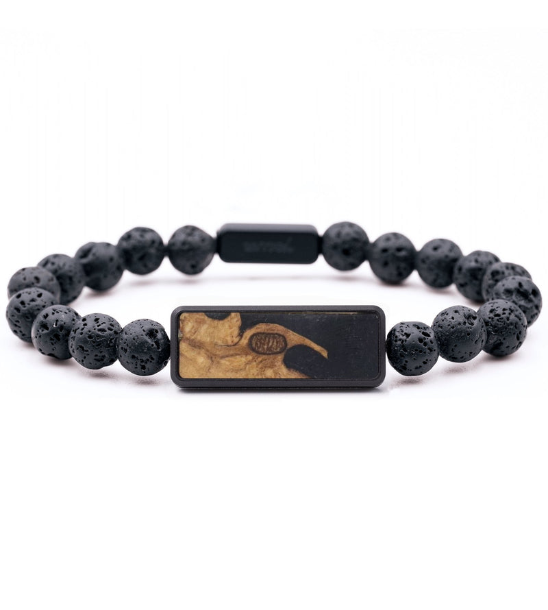 Lava Bead Wood Bracelet - Nevaeh (Wood Burl, 831206)