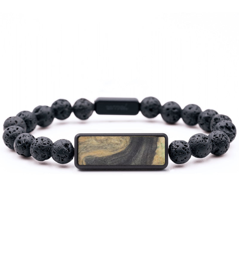 Lava Bead Wood Bracelet - Ray (Wood Burl, 831208)