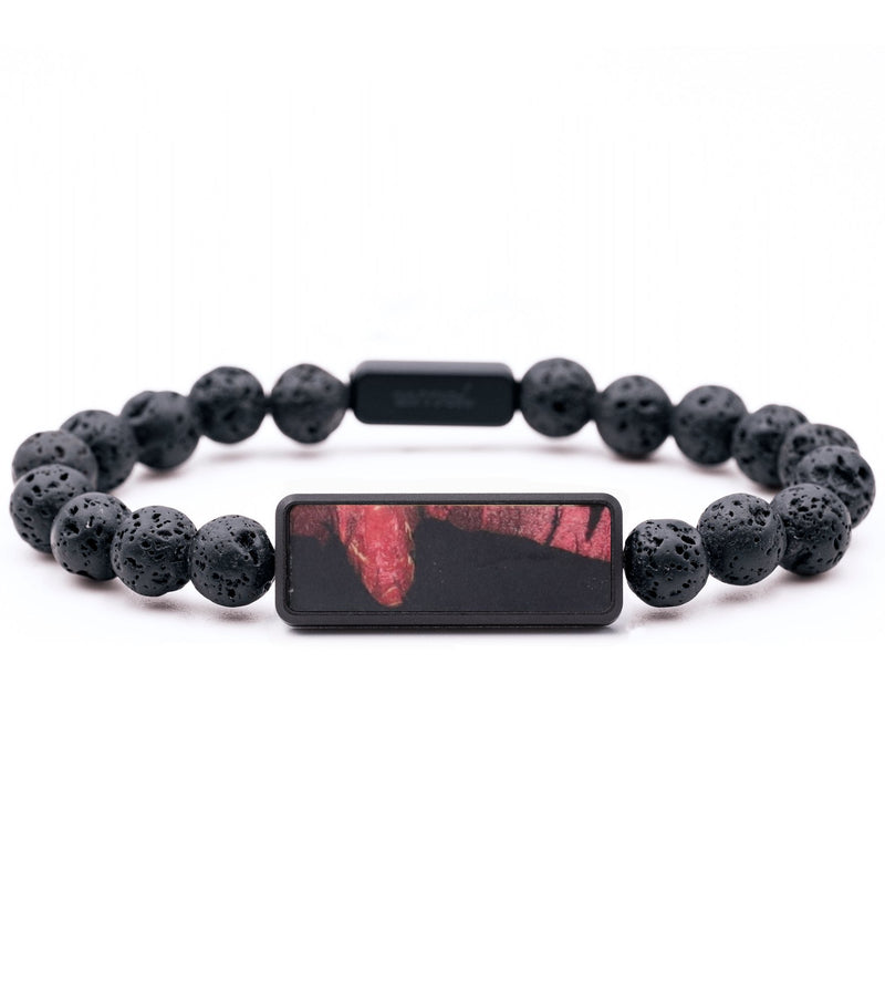 Lava Bead Wood Bracelet - Leigh (Wood Burl, 831210)