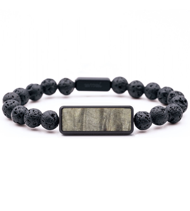 Lava Bead Wood Bracelet - Marlon (Wood Burl, 831214)