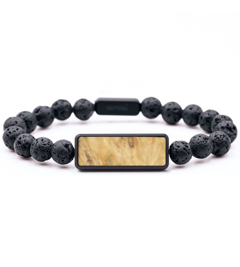 Lava Bead Wood Bracelet - Deandre (Wood Burl, 831217)