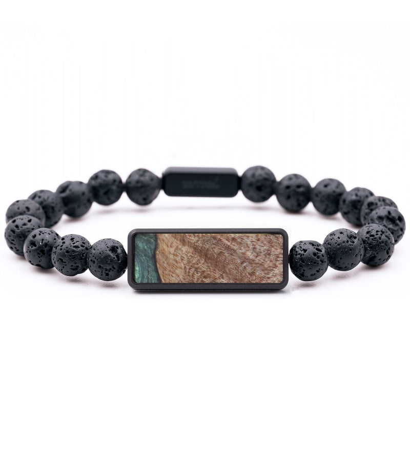 Lava Bead Wood Bracelet - Laverne (Wood Burl, 831222)
