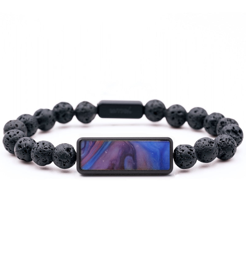 Lava Bead ResinArt Bracelet - Makenna (Blue, 831228)