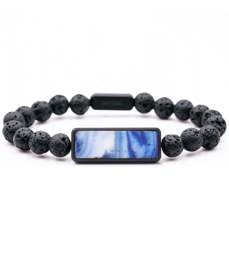 Lava Bead ResinArt Bracelet - Diana (Blue, 831232)