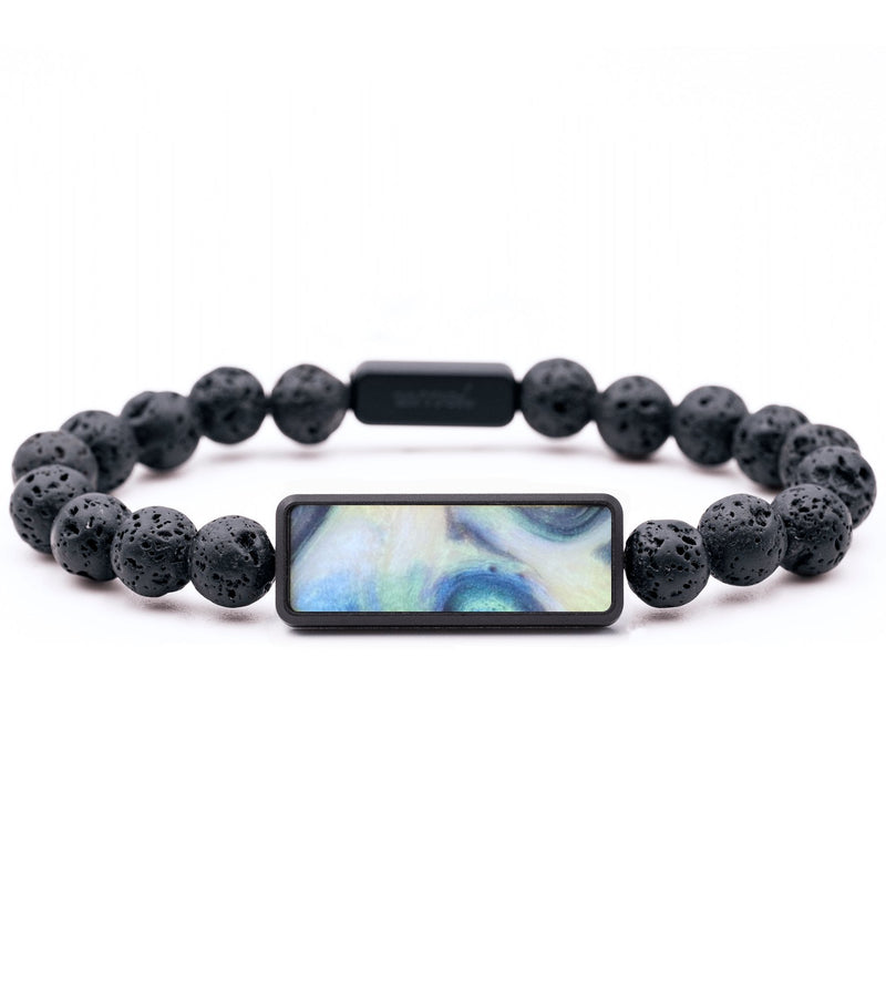 Lava Bead ResinArt Bracelet - Annie (Blue, 831244)