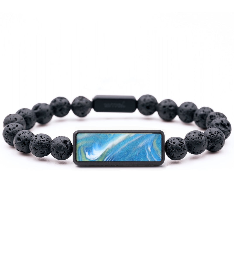 Lava Bead ResinArt Bracelet - Stella (Blue, 831255)