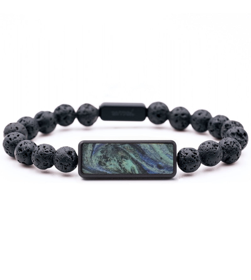 Lava Bead ResinArt Bracelet - Lena (Blue, 831265)