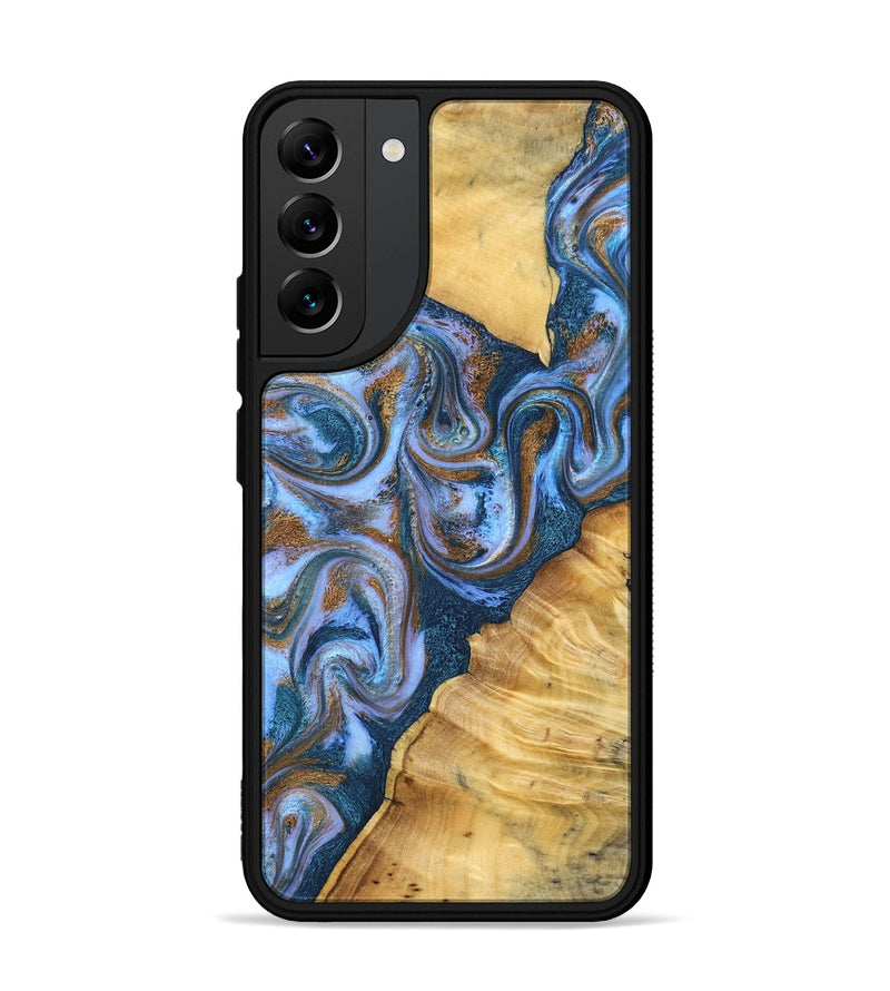 Galaxy S22 Plus Wood Phone Case - Reed (Teal & Gold, 831267)