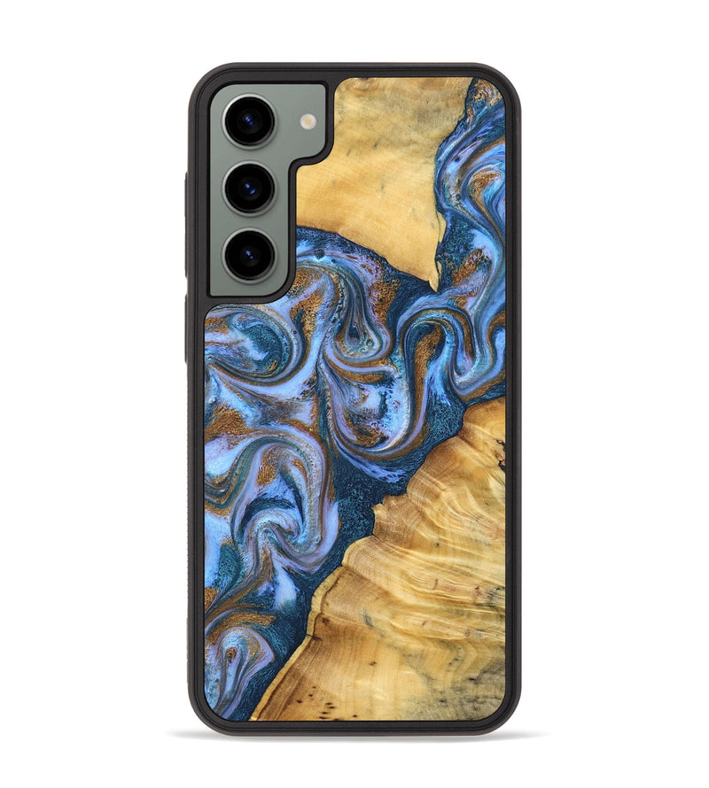Galaxy S23 Plus Wood Phone Case - Reed (Teal & Gold, 831267)