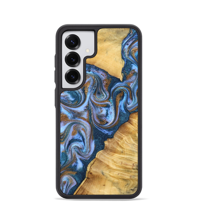 Galaxy S25 Wood Phone Case - Reed (Teal & Gold, 831267)
