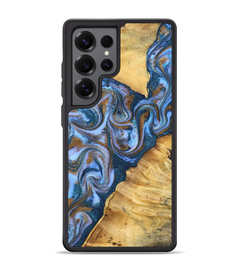 Galaxy S25 Ultra Wood Phone Case - Reed (Teal & Gold, 831267)