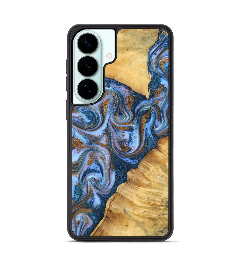 Galaxy S26 Plus Wood Phone Case - Reed (Teal & Gold, 831267)