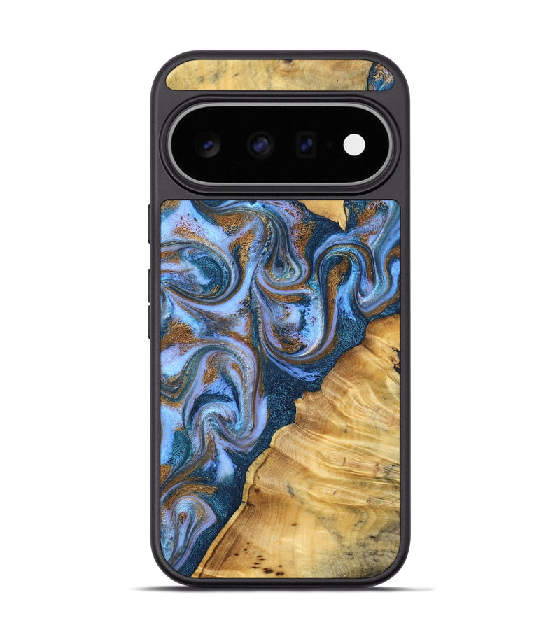 Pixel 11 Pro Wood Phone Case - Reed (Teal & Gold, 831267)