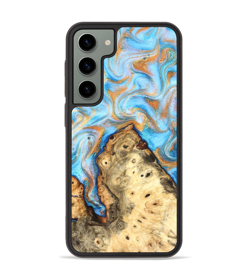 Galaxy S23 Plus Wood Phone Case - Grayce (Teal & Gold, 831270)