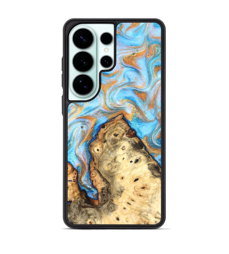 Galaxy S26 Ultra Wood Phone Case - Grayce (Teal & Gold, 831270)