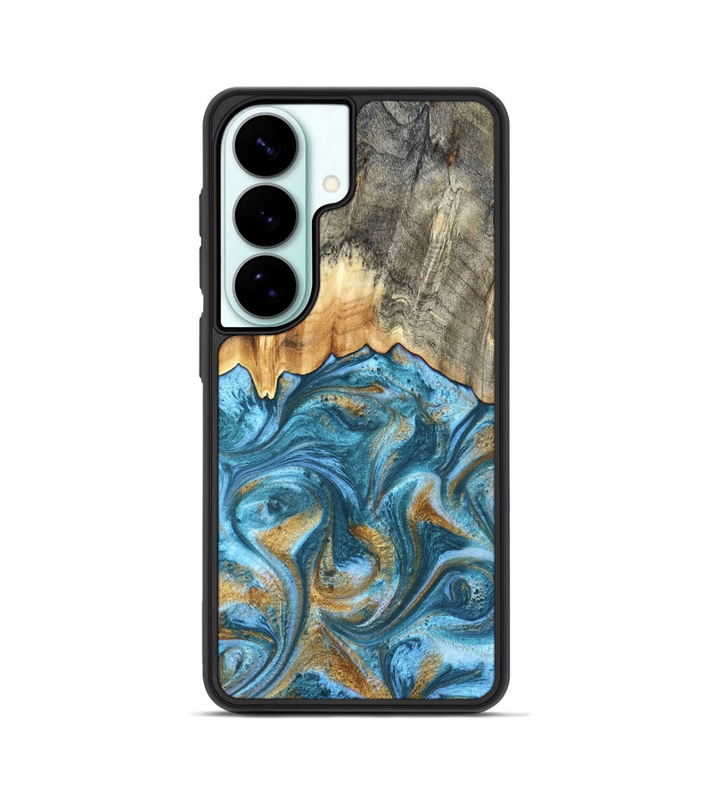 Galaxy S26 Wood Phone Case - Howard (Teal & Gold, 831272)