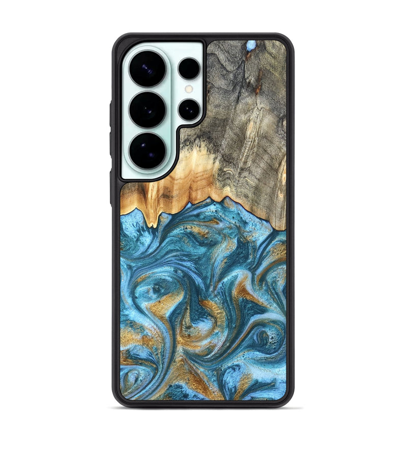 Galaxy S26 Ultra Wood Phone Case - Howard (Teal & Gold, 831272)