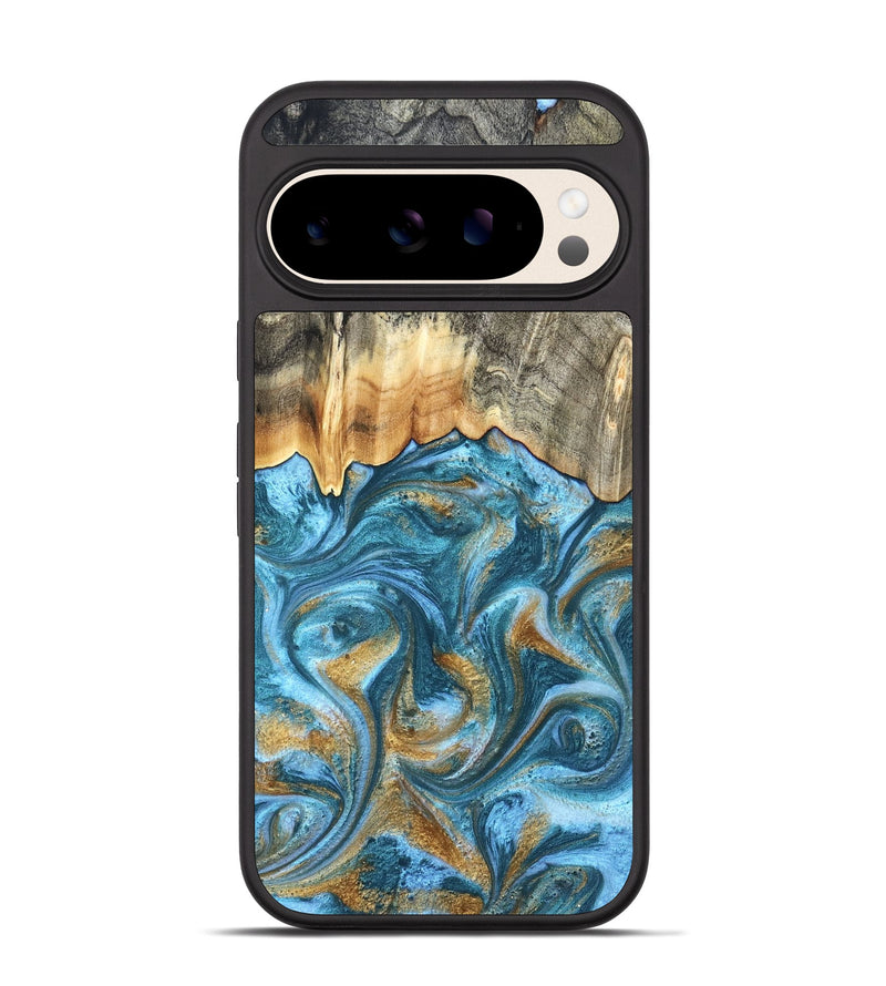 Pixel 10 Wood Phone Case - Howard (Teal & Gold, 831272)