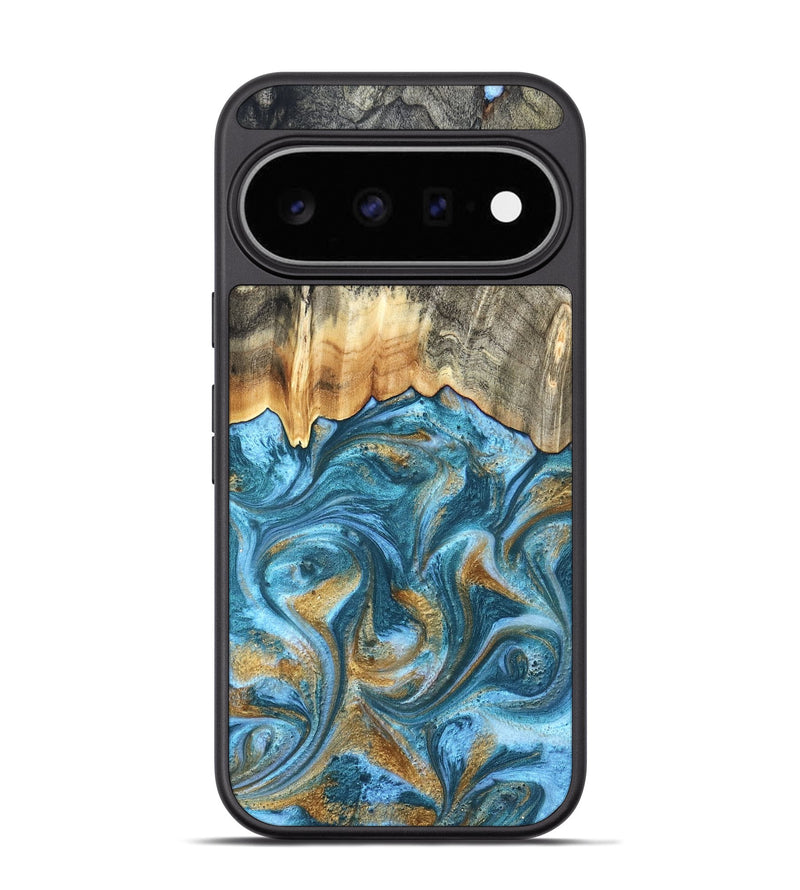 Pixel 11 Pro Wood Phone Case - Howard (Teal & Gold, 831272)
