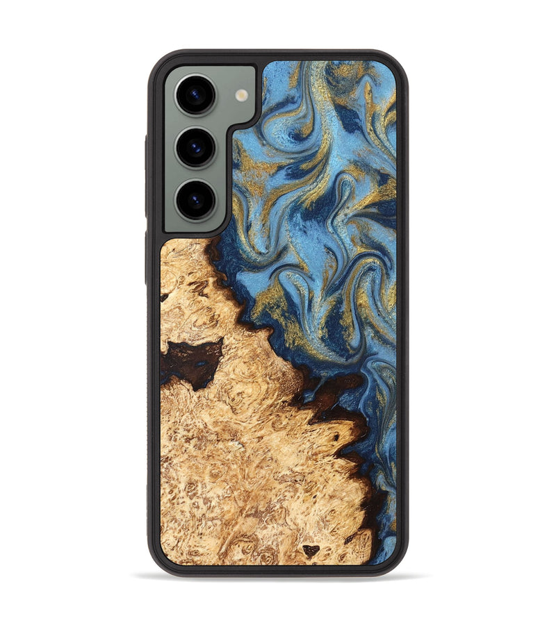 Galaxy S23 Plus Wood Phone Case - Corrine (Teal & Gold, 831273)