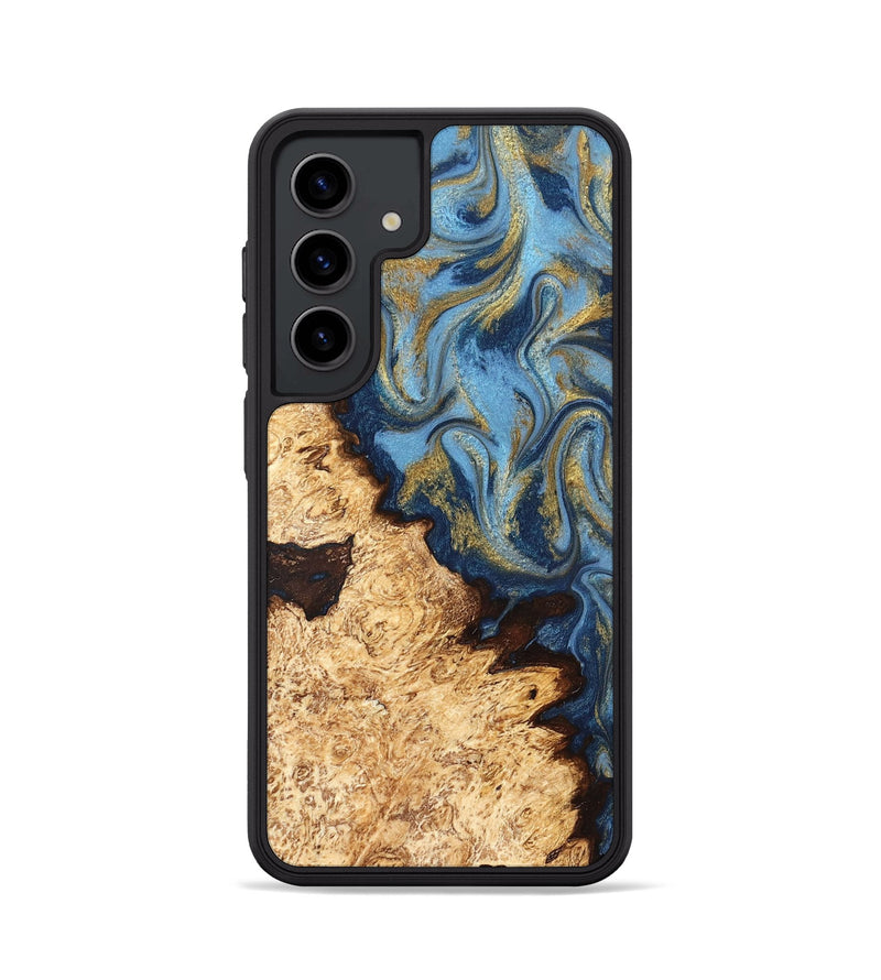 Galaxy S24 Wood Phone Case - Corrine (Teal & Gold, 831273)