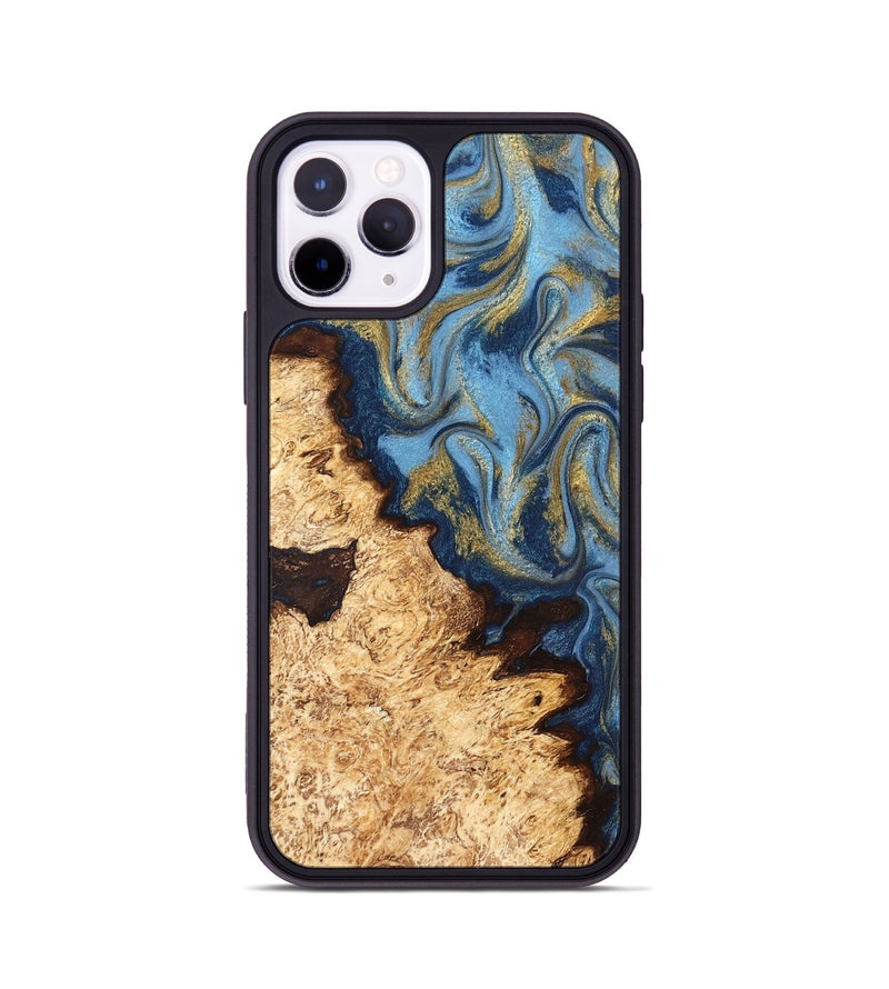 iPhone 11 Pro Wood Phone Case - Corrine (Teal & Gold, 831273)