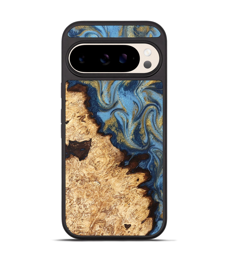 Pixel 10 Wood Phone Case - Corrine (Teal & Gold, 831273)