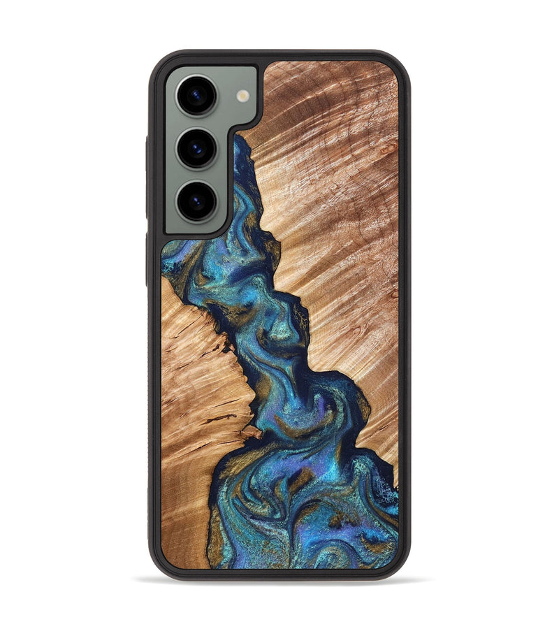 Galaxy S23 Plus Wood Phone Case - Marisol (Teal & Gold, 831276)