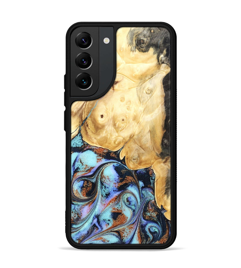 Galaxy S22 Plus Wood Phone Case - Theo (Teal & Gold, 831277)