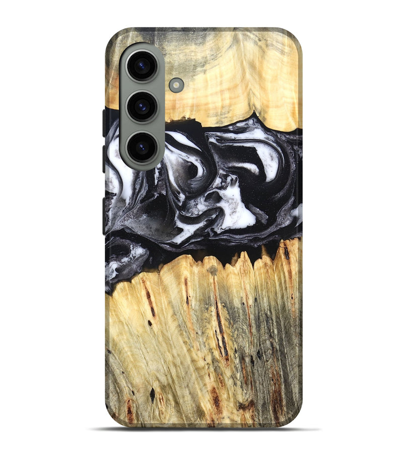 Galaxy S24 Plus Wood Live Edge Phone Case - Raleigh (Black & White, 831281)
