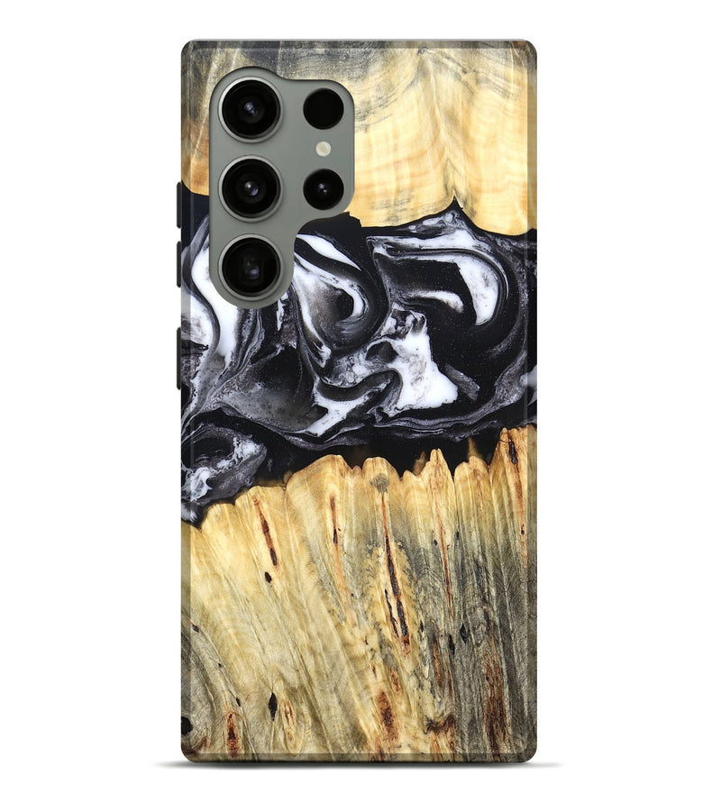 Galaxy S24 Ultra Wood Live Edge Phone Case - Raleigh (Black & White, 831281)
