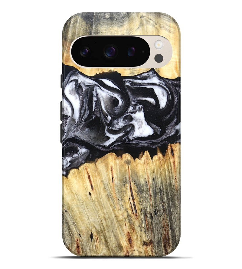 Pixel 9 Pro XL Wood Live Edge Phone Case - Raleigh (Black & White, 831281)