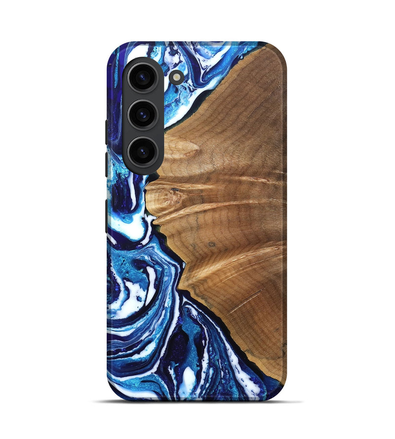 Galaxy S23 Wood Live Edge Phone Case - Tamara (Blue, 831284)