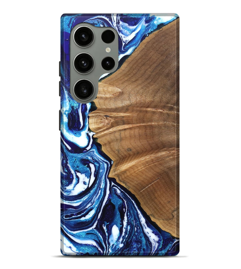 Galaxy S24 Ultra Wood Live Edge Phone Case - Tamara (Blue, 831284)