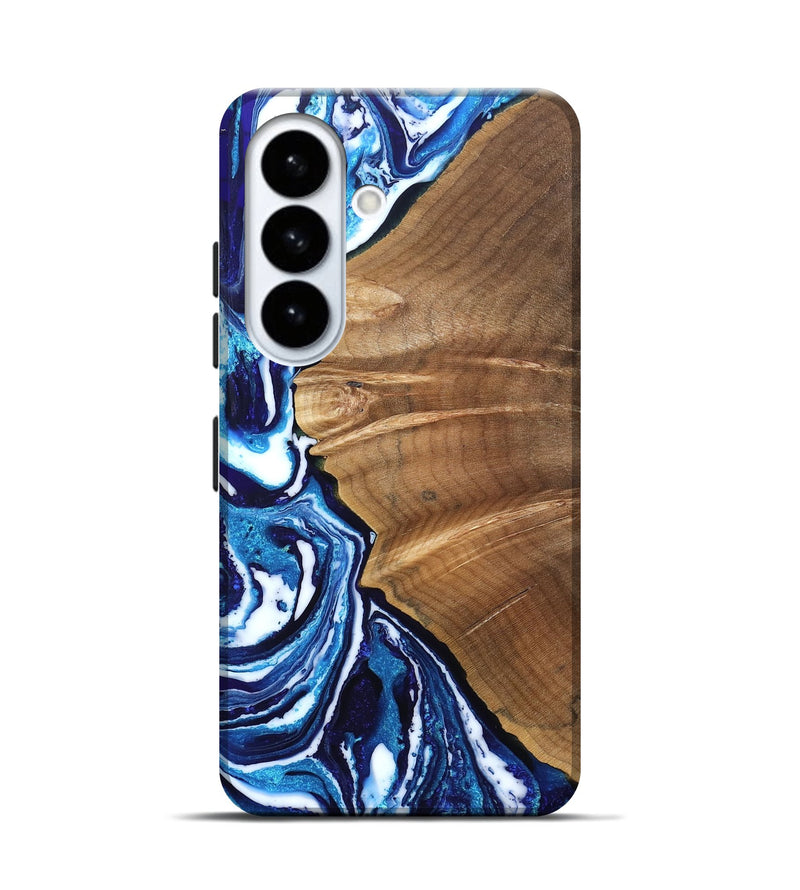 Galaxy S26 Wood Live Edge Phone Case - Tamara (Blue, 831284)