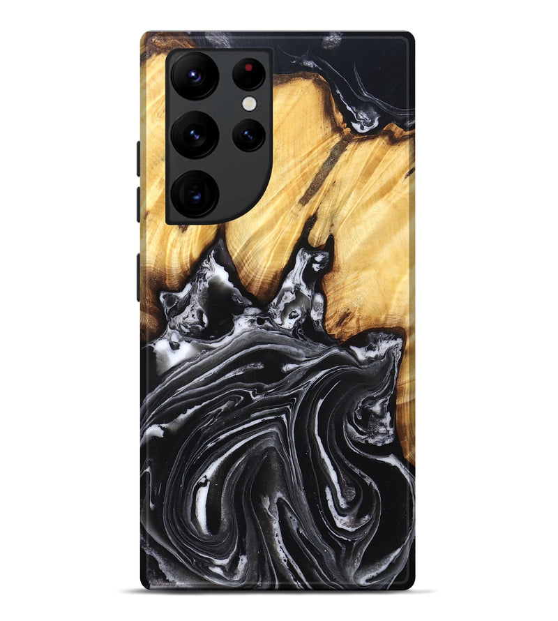 Galaxy S22 Ultra Wood Live Edge Phone Case - Aydin (Black & White, 831288)