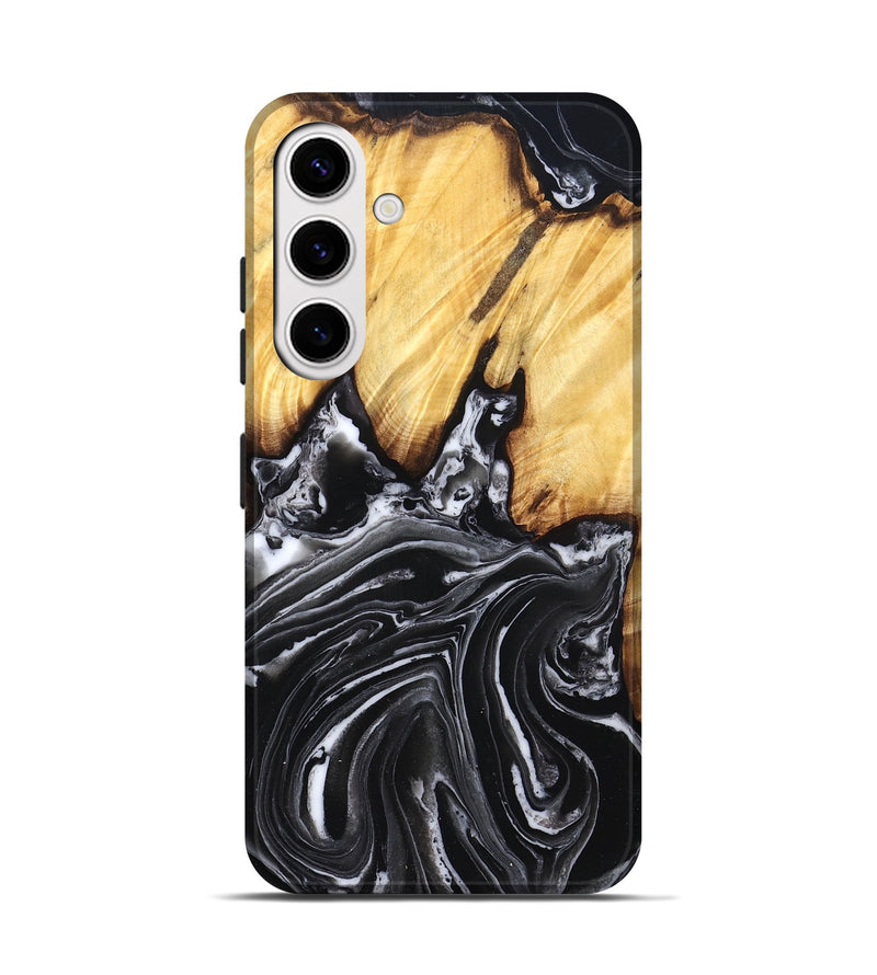 Galaxy S25 Wood Live Edge Phone Case - Aydin (Black & White, 831288)