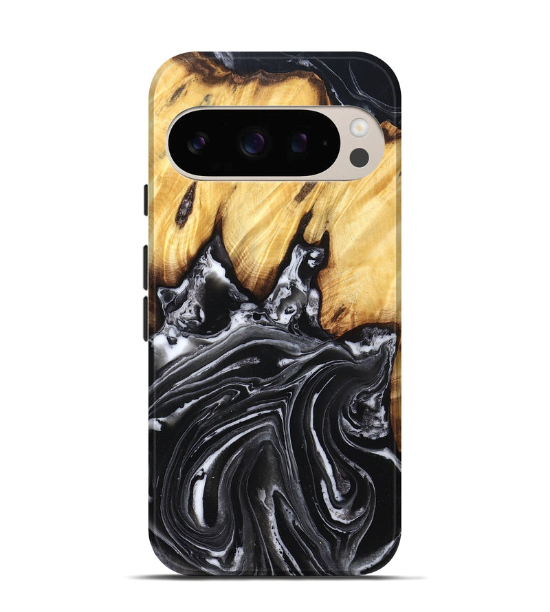 Pixel 10 Wood Live Edge Phone Case - Aydin (Black & White, 831288)