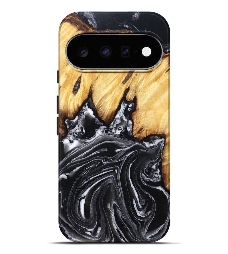 Pixel 11 Pro XL Wood Live Edge Phone Case - Aydin (Black & White, 831288)