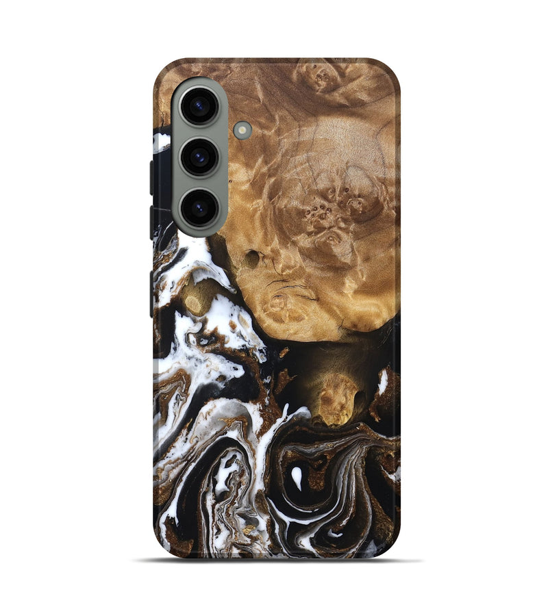 Galaxy S24 Wood Live Edge Phone Case - Lexie (Black & White, 831289)