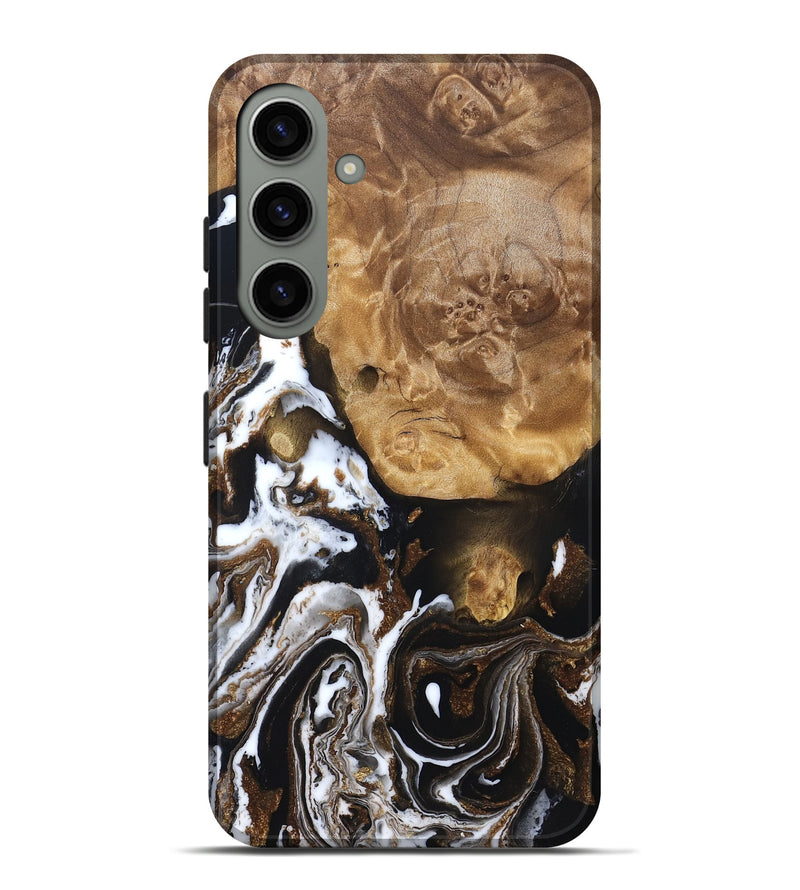 Galaxy S24 Plus Wood Live Edge Phone Case - Lexie (Black & White, 831289)