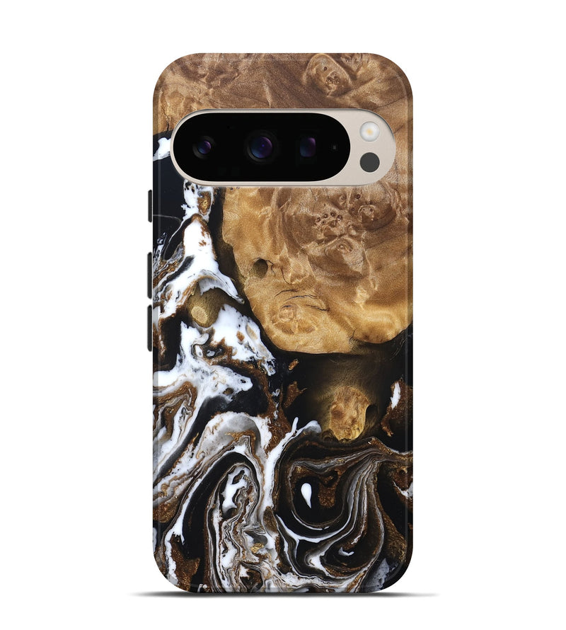 Pixel 10 Wood Live Edge Phone Case - Lexie (Black & White, 831289)