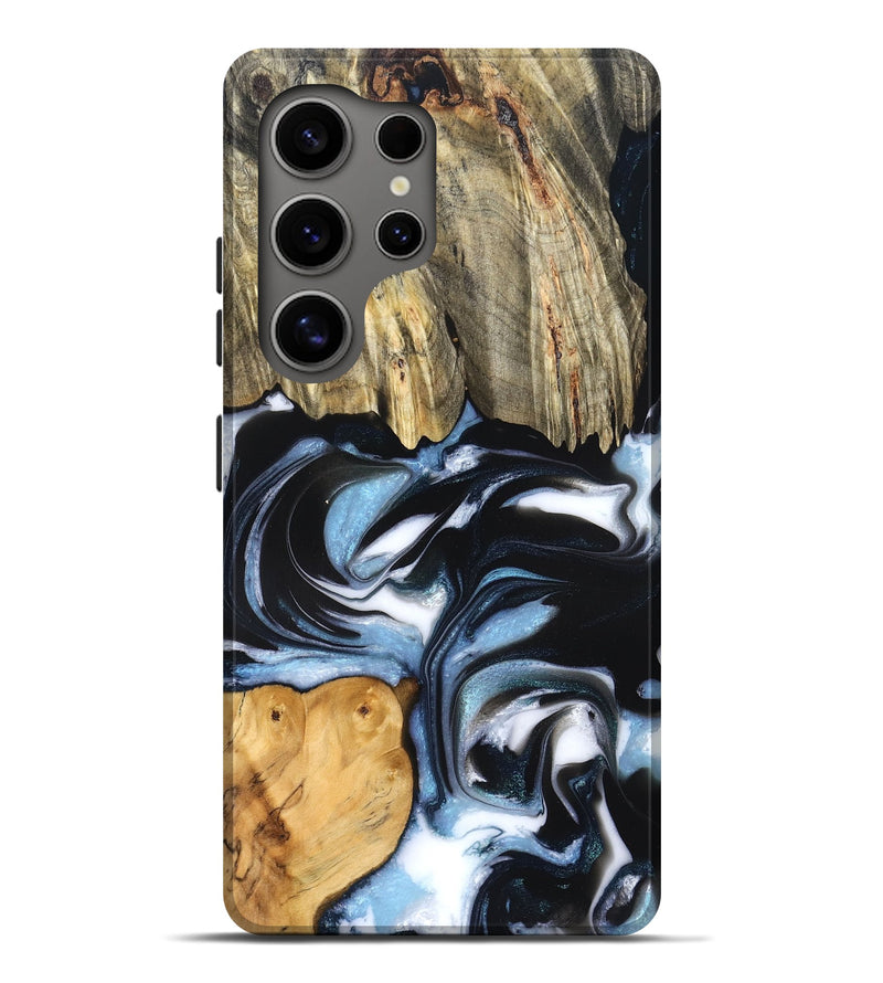 Galaxy S25 Ultra Wood Live Edge Phone Case - Marco (Blue, 831291)